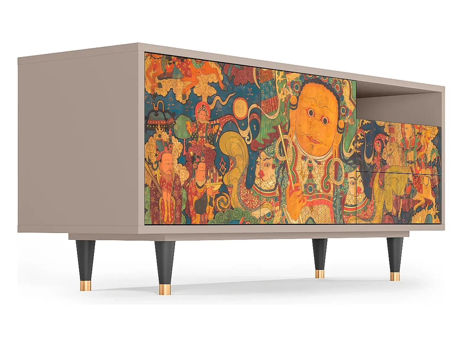 New Mueble de TV - 125х56х41 cm - T7 - God by Vaisravana , Latte Bege