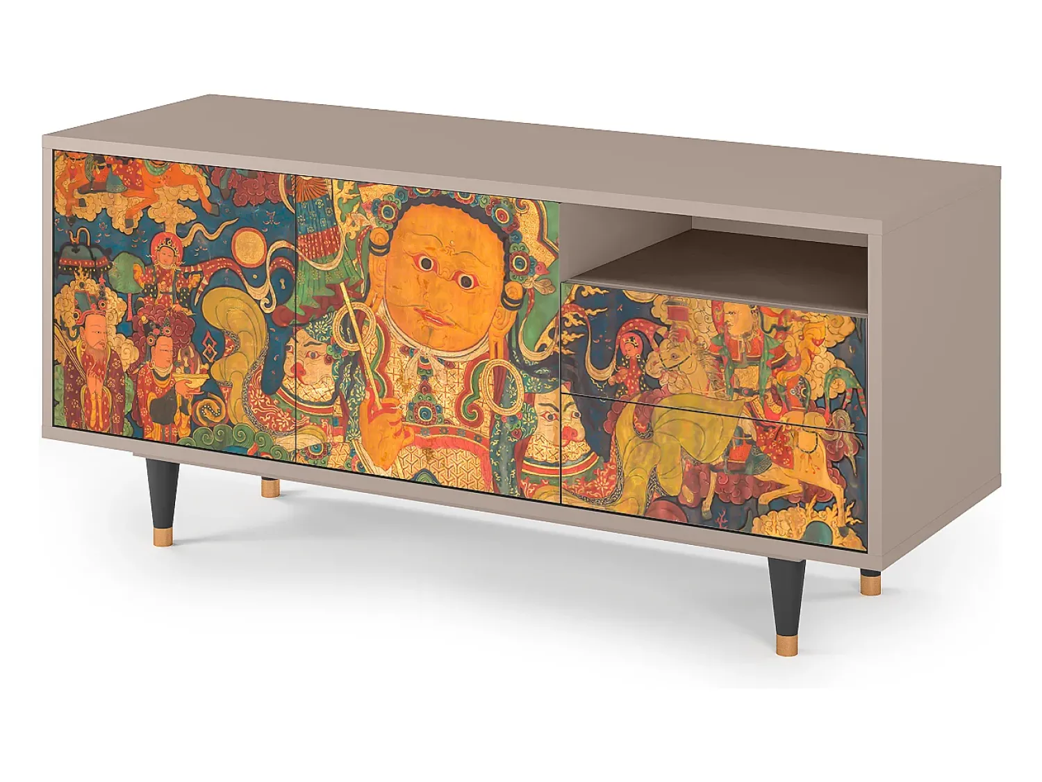 New Mueble de TV - 125х56х41 cm - T7 - God by Vaisravana , Latte Bege