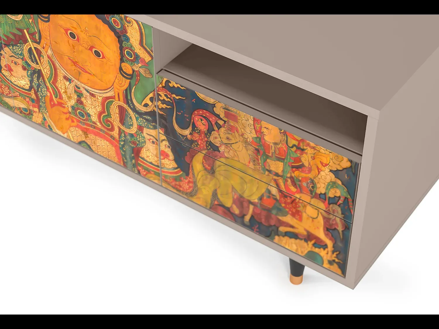 New Mueble de TV - 125х56х41 cm - T7 - God by Vaisravana , Latte Bege