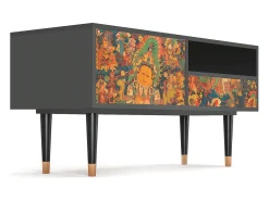 Móvel De Tv| Mueble de TV - 115х59х48 cm - T3 - God by Vaisravana , Antracite Cinza antracite