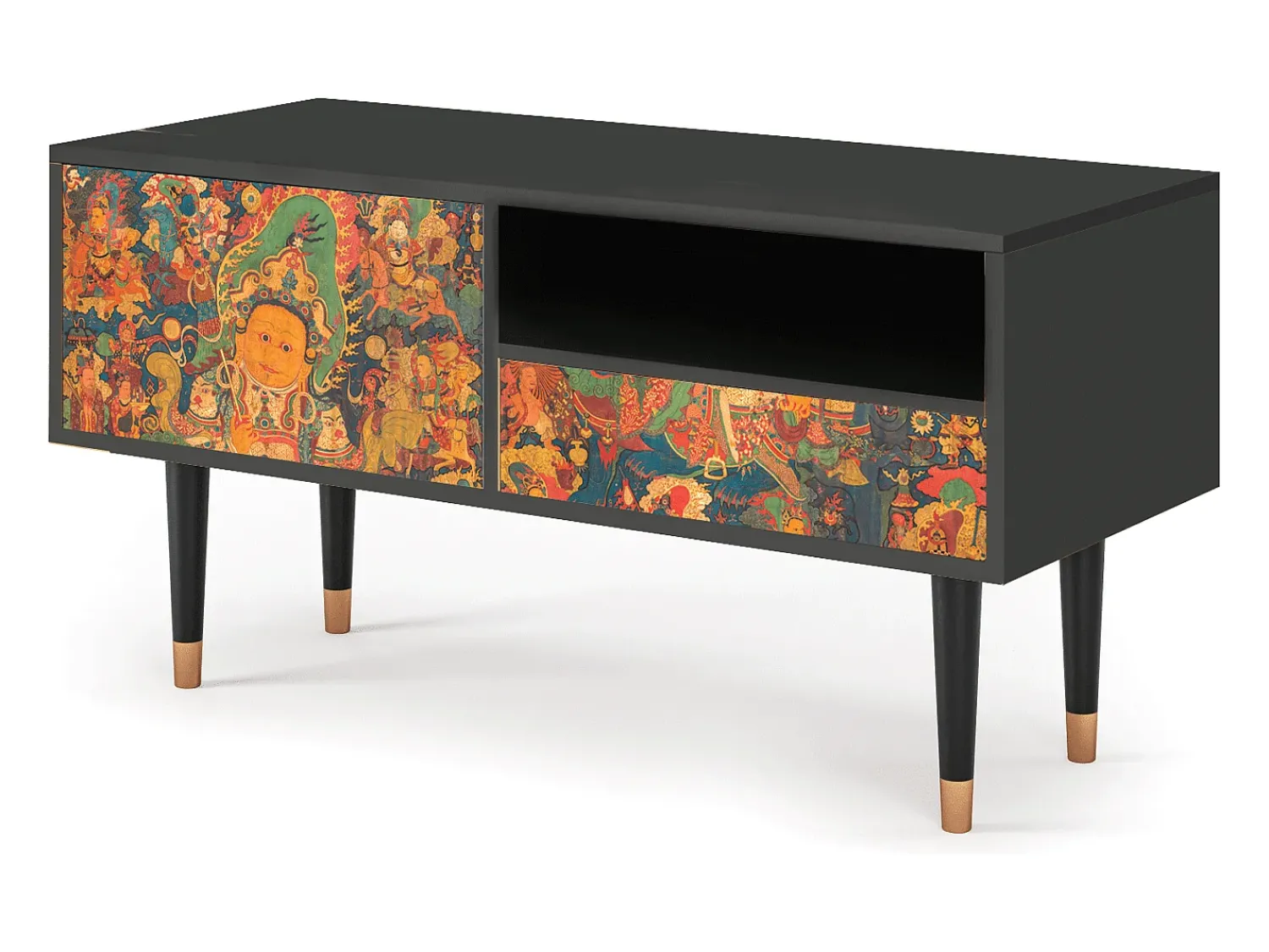 Móvel De Tv| Mueble de TV - 115х59х48 cm - T3 - God by Vaisravana , Antracite Cinza antracite