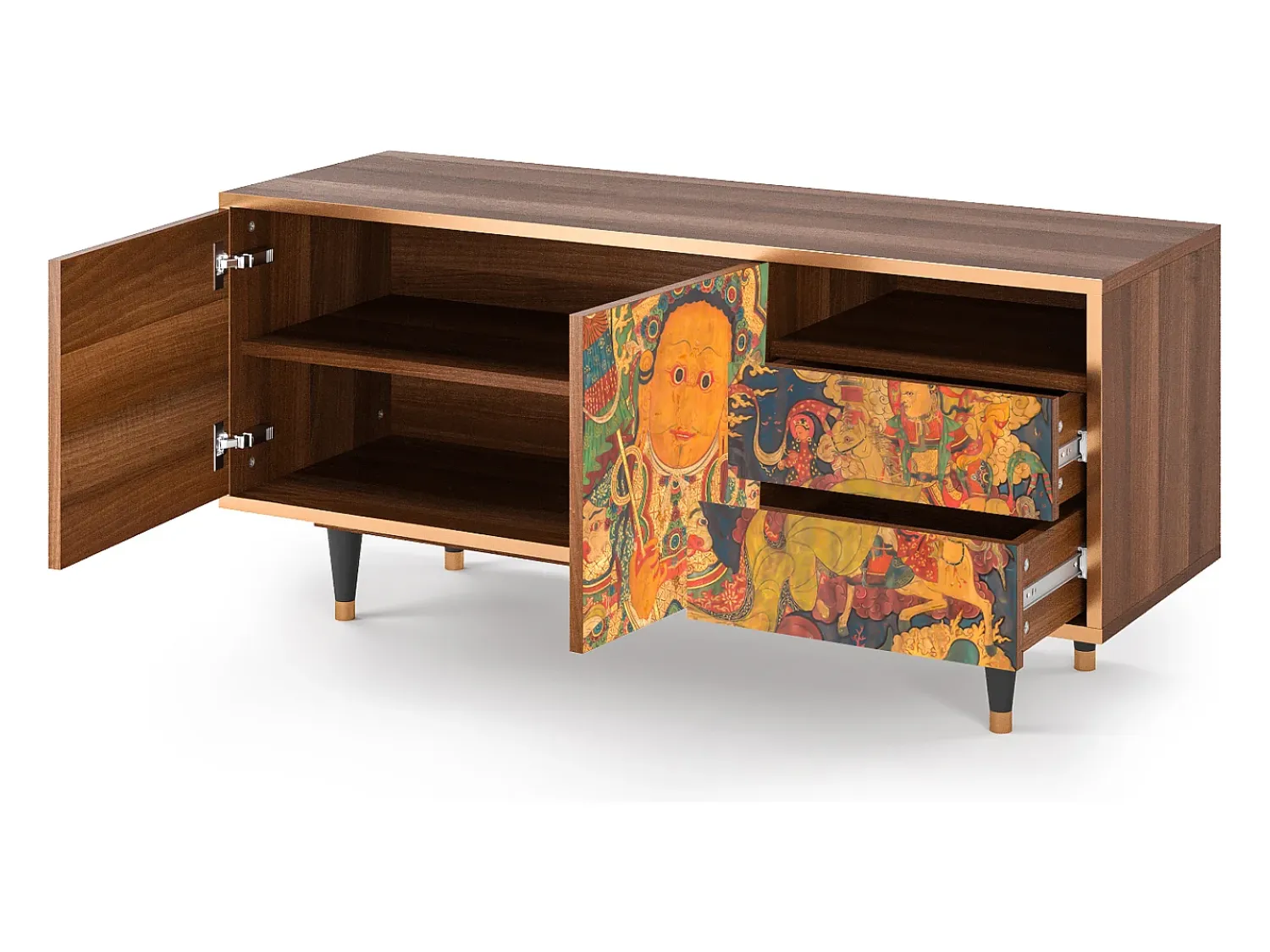 Móvel De Tv* Mueble de TV - 125х56х41 cm - T7 - God by Vaisravana , Nogueira Castanho