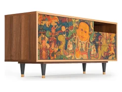 Móvel De Tv* Mueble de TV - 125х56х41 cm - T7 - God by Vaisravana , Nogueira Castanho