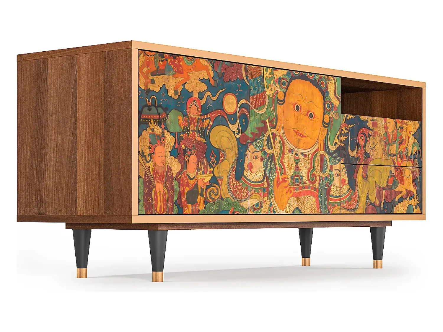 Móvel De Tv* Mueble de TV - 125х56х41 cm - T7 - God by Vaisravana , Nogueira Castanho