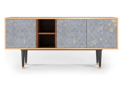Móvel De Tv* Mueble de TV - 150х69х41 cm - T5 - Golden Smoke, Nogueira Castanho