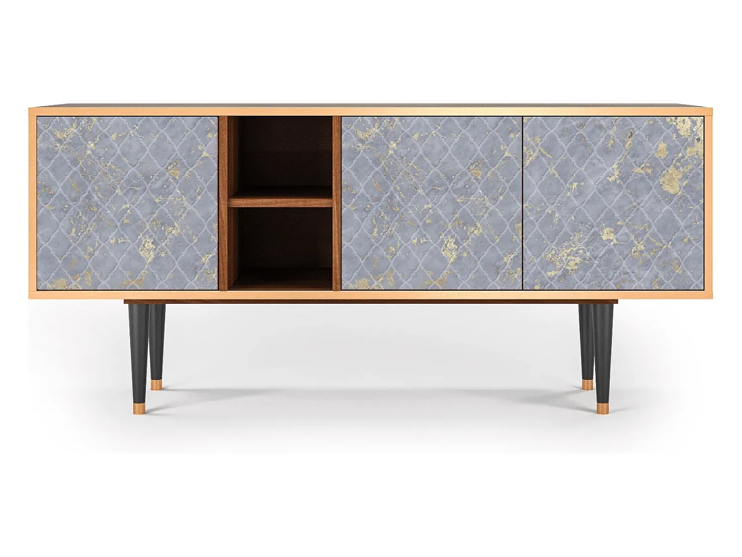 Móvel De Tv* Mueble de TV - 150х69х41 cm - T5 - Golden Smoke, Nogueira Castanho