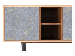 Móvel De Tv* Mueble de TV - 150х69х41 cm - T5 - Golden Smoke, Nogueira Castanho