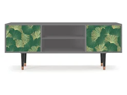 Móvel De Tv* Mueble de TV - 170х69х48 cm - T2 - Gold Ginkgo, Cinza Cinzento