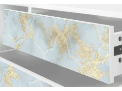 Mueble de TV - 170х59х48 cm - T4 - Golden Waves, Branco^ Móvel De Tv