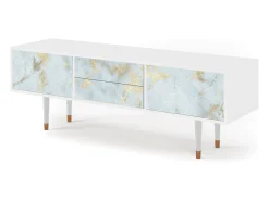 Mueble de TV - 170х59х48 cm - T4 - Golden Waves, Branco^ Móvel De Tv