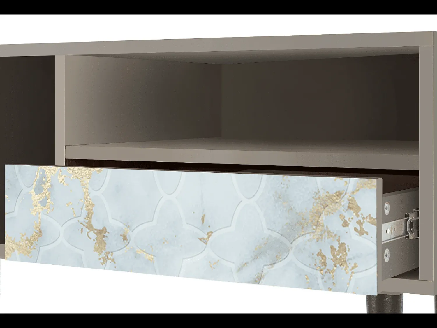 Discount Mueble de TV - 115х59х48 cm - T3 - Golden Waves, Areia Bege