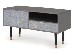 Móvel De Tv* Mueble de TV - 115х59х48 cm - T3 - Golden Smoke, Cinza Cinzento