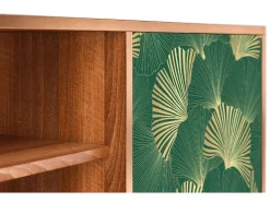 Móvel De Tv* Mueble de TV - 170х69х48 cm - T2 - Gold Ginkgo, Nogueira Castanho