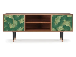 Móvel De Tv* Mueble de TV - 170х69х48 cm - T2 - Gold Ginkgo, Nogueira Castanho