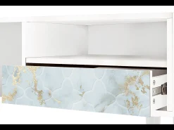 Móvel De Tv| Mueble de TV - 115х59х48 cm - T3 - Golden Waves, Branco Bege