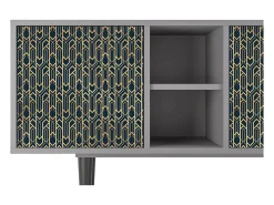 Móvel De Tv| Mueble de TV - 150х69х41 cm - T5 - Golden Empire, Cinza Cinzento