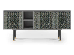 Móvel De Tv| Mueble de TV - 150х69х41 cm - T5 - Golden Empire, Cinza Cinzento