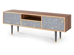 Móvel De Tv| Mueble de TV - 170х59х41 cm - T6 - Golden Smoke, Nogueira Castanho