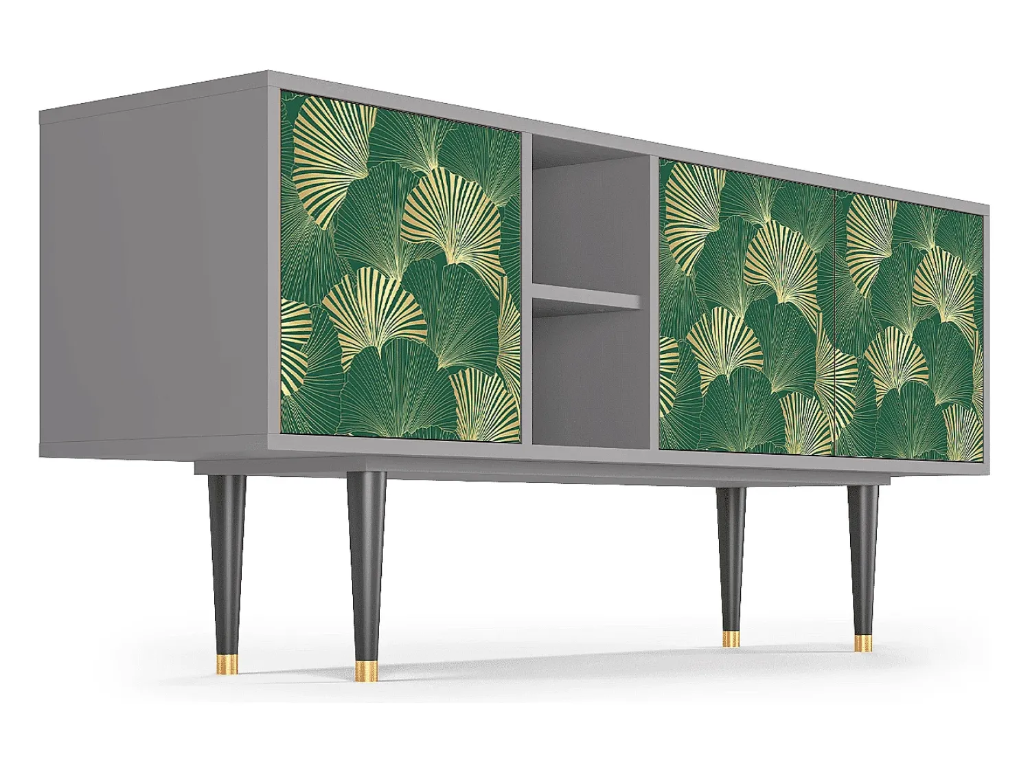 Mueble de TV - 150х69х41 cm - T5 - Gold Ginkgo, Cinza^ Móvel De Tv