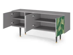 Mueble de TV - 150х69х41 cm - T5 - Gold Ginkgo, Cinza^ Móvel De Tv