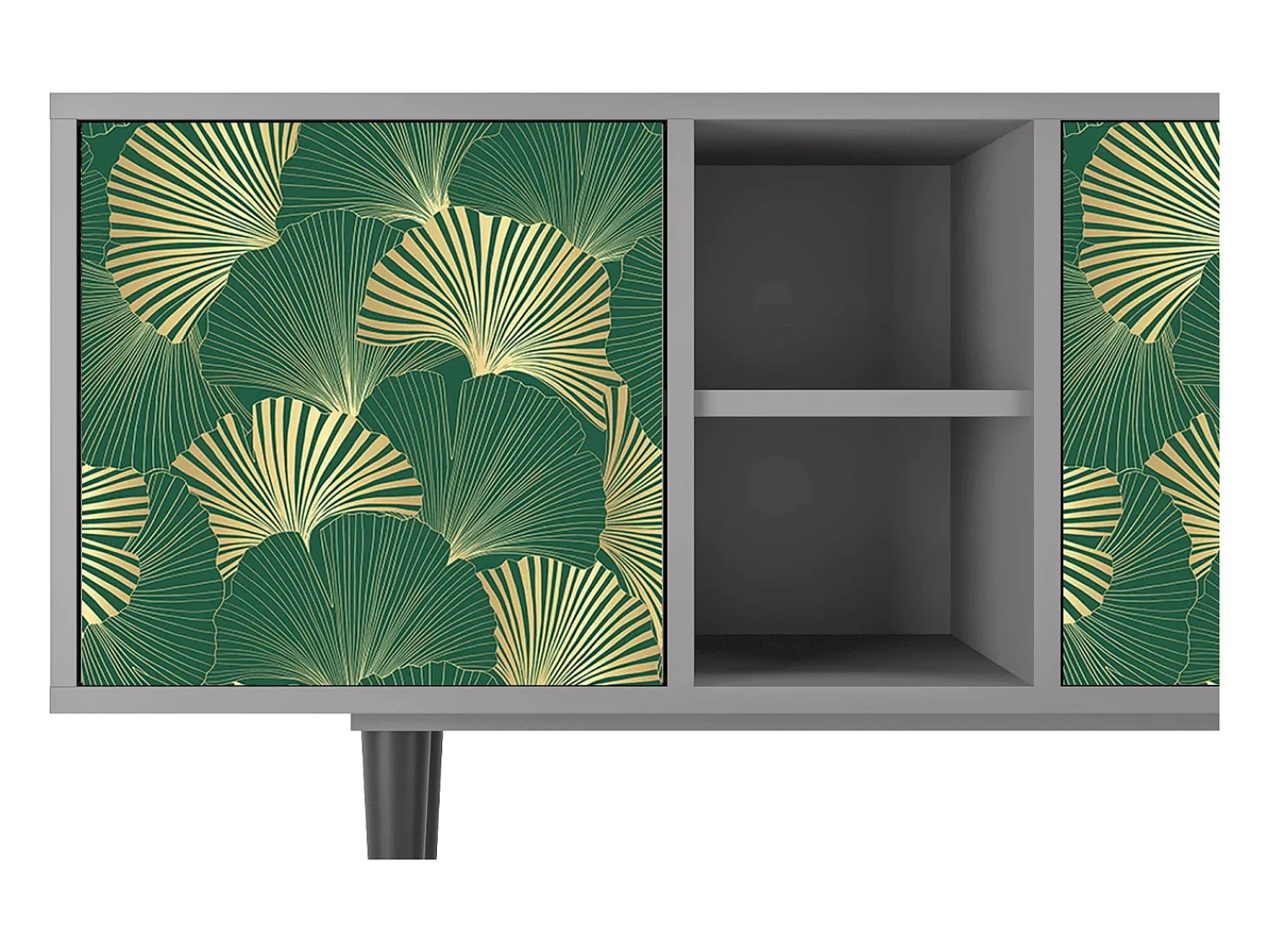 Mueble de TV - 150х69х41 cm - T5 - Gold Ginkgo, Cinza^ Móvel De Tv