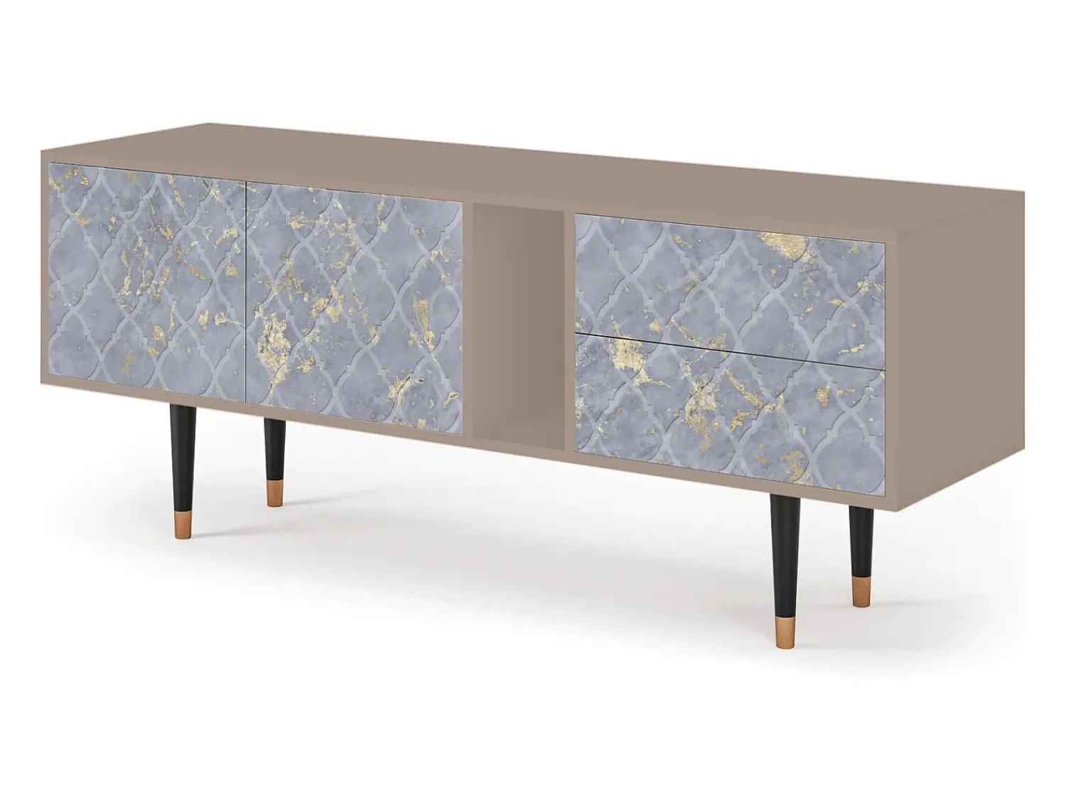 Mueble de TV - 170х69х48 cm - T1 - Golden Smoke, Latte Bege