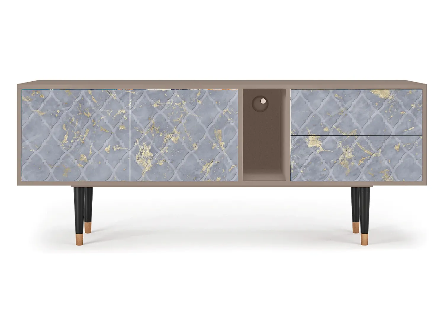 Mueble de TV - 170х69х48 cm - T1 - Golden Smoke, Latte Bege