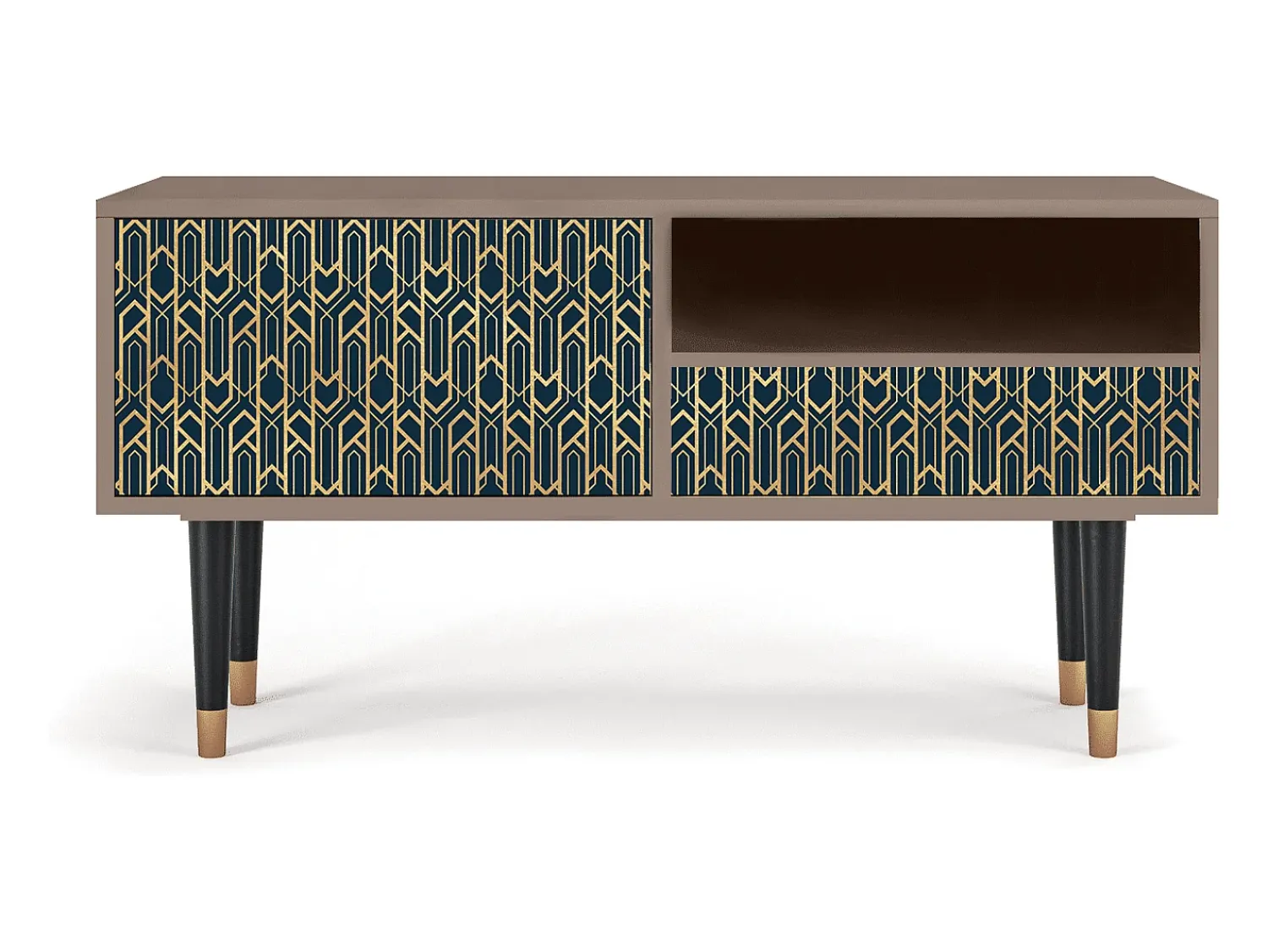 Outlet Mueble de TV - 115х59х48 cm - T3 - Golden Empire, Latte Bege