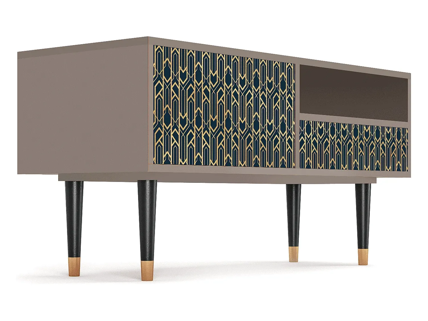 Outlet Mueble de TV - 115х59х48 cm - T3 - Golden Empire, Latte Bege