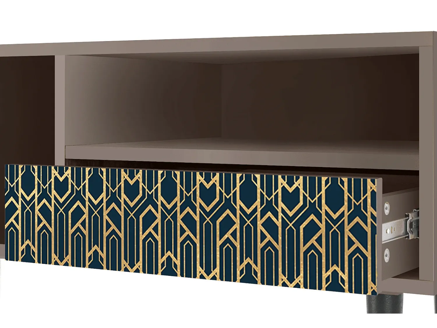 Outlet Mueble de TV - 115х59х48 cm - T3 - Golden Empire, Latte Bege