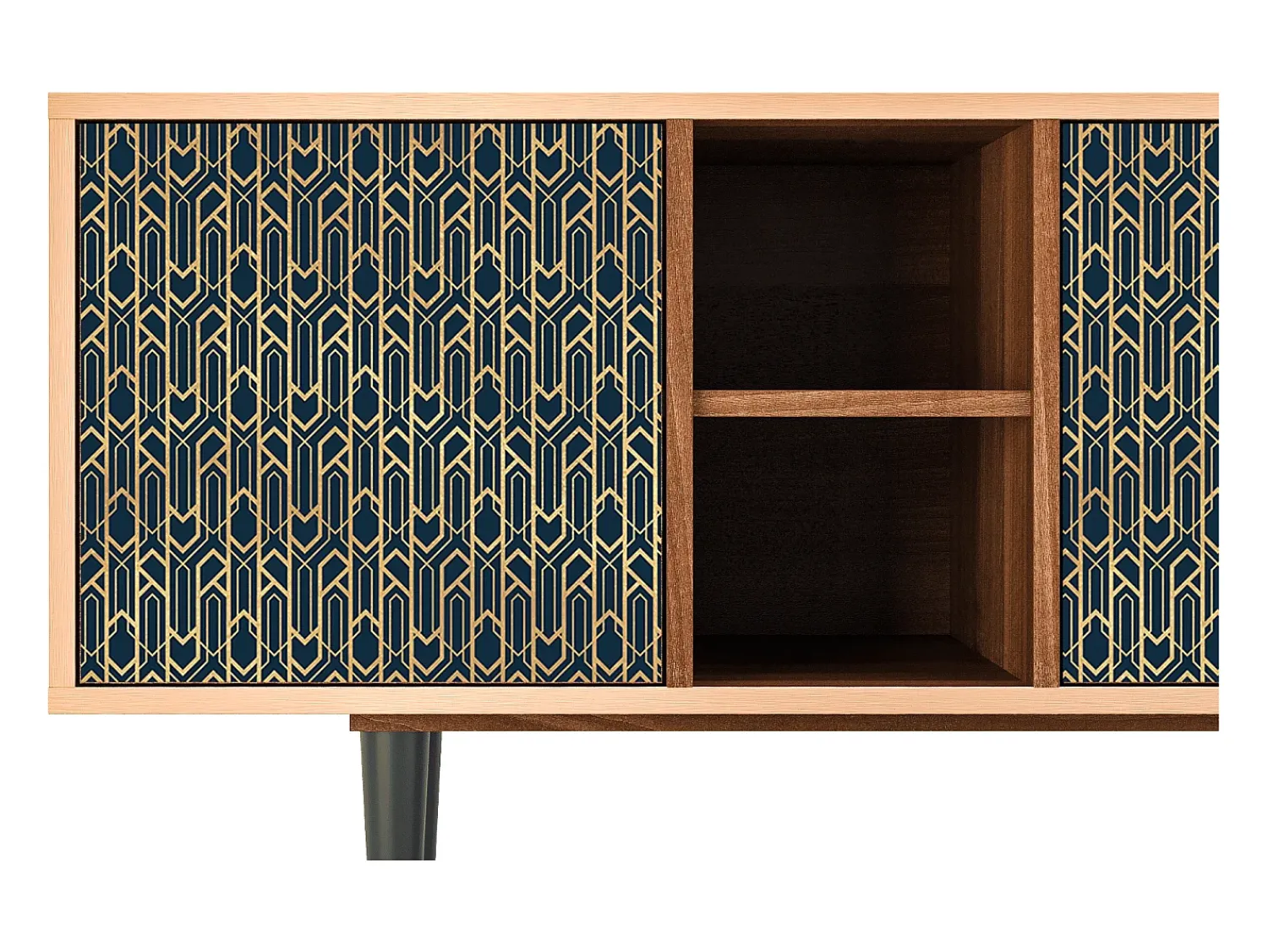 Móvel De Tv* Mueble de TV - 150х69х41 cm - T5 - Golden Empire, Nogueira Castanho