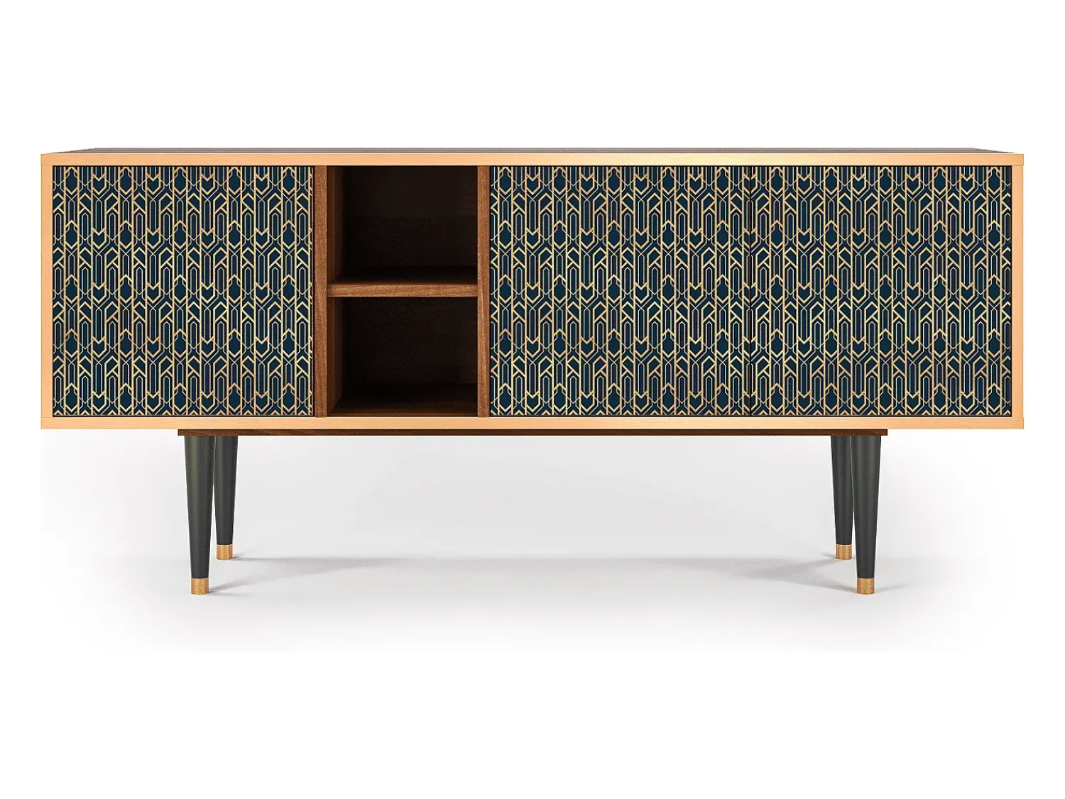 Móvel De Tv* Mueble de TV - 150х69х41 cm - T5 - Golden Empire, Nogueira Castanho