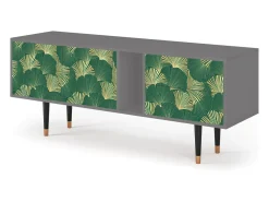 Móvel De Tv* Mueble de TV - 170х69х48 cm - T1 - Gold Ginkgo, Cinza Cinzento