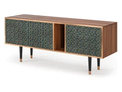 Móvel De Tv| Mueble de TV - 170х69х48 cm - T1 - Golden Empire, Nogueira Castanho