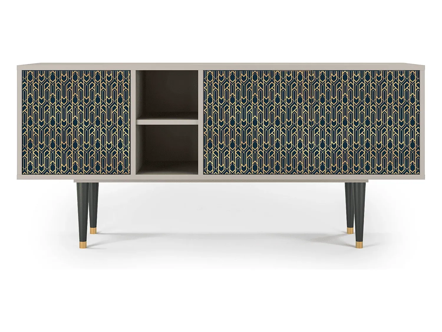 Móvel De Tv* Mueble de TV - 150х69х41 cm - T5 - Golden Empire, Areia Bege