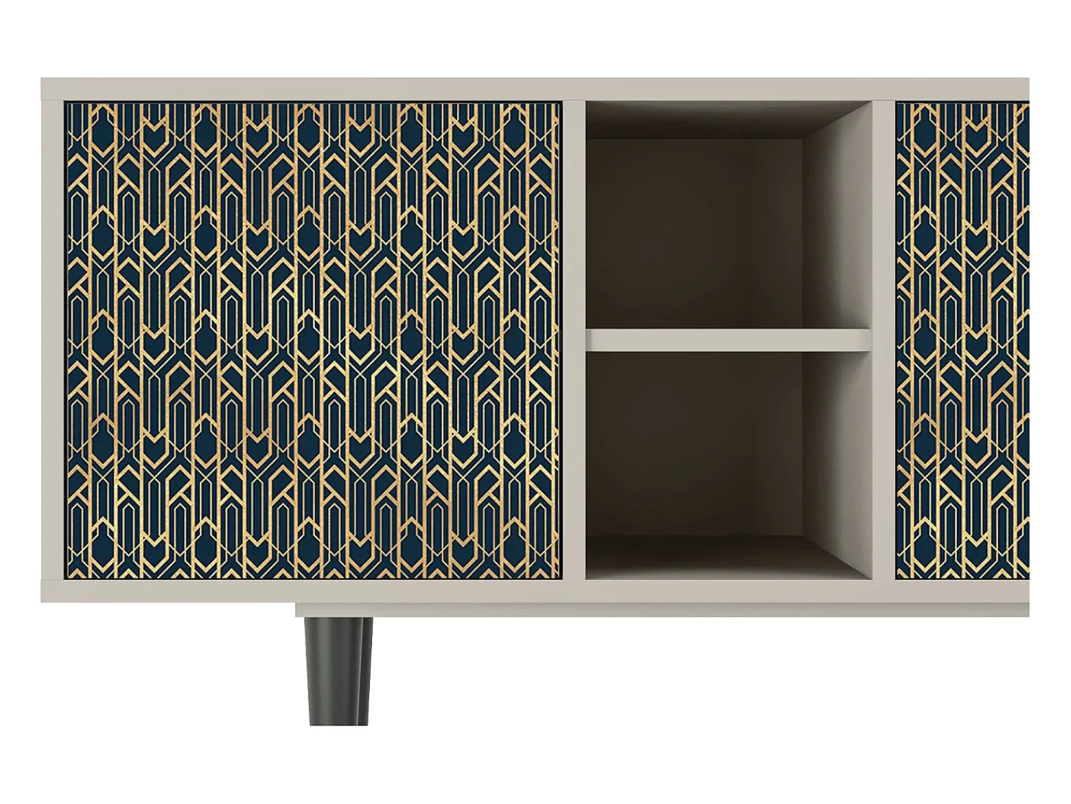 Móvel De Tv* Mueble de TV - 150х69х41 cm - T5 - Golden Empire, Areia Bege