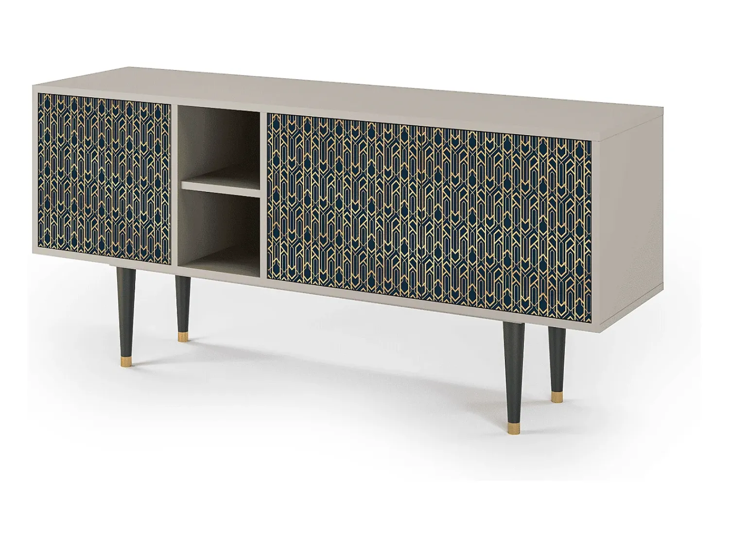Móvel De Tv* Mueble de TV - 150х69х41 cm - T5 - Golden Empire, Areia Bege