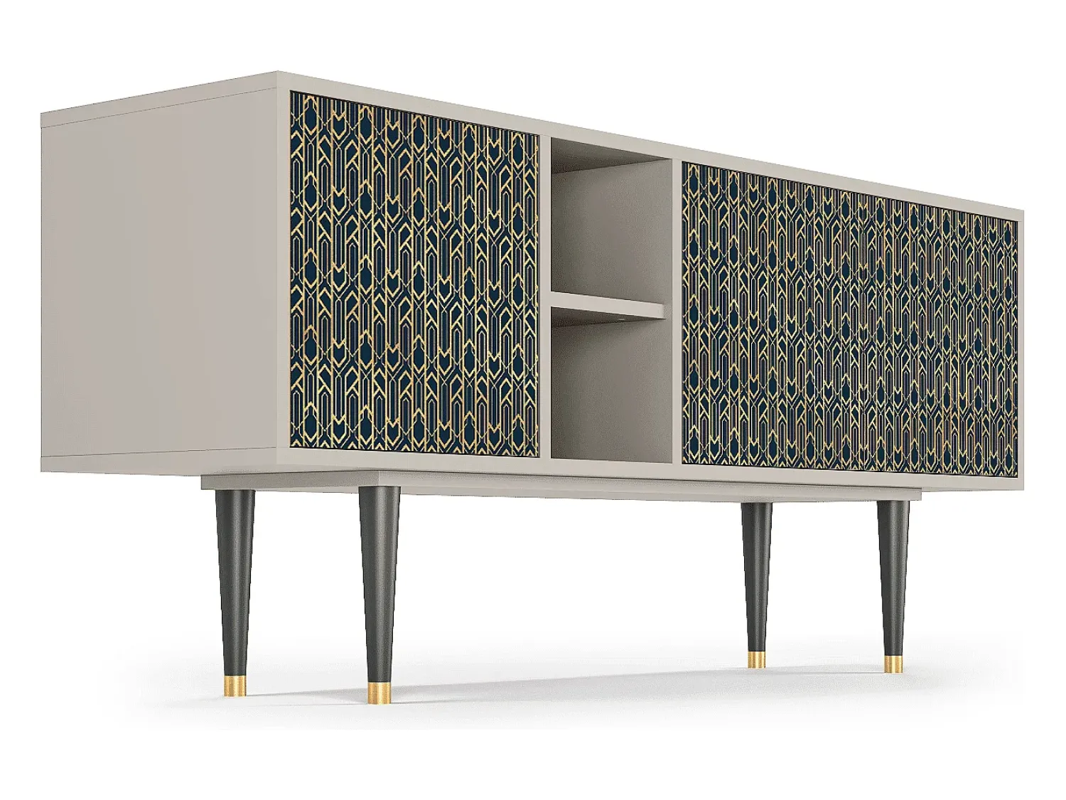 Móvel De Tv* Mueble de TV - 150х69х41 cm - T5 - Golden Empire, Areia Bege