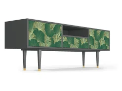 Discount Mueble de TV - 170х59х41 cm - T6 - Gold Ginkgo, Antracite Cinza antracite
