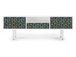 Hot Mueble de TV - 170х59х41 cm - T6 - Golden Empire, Branco Bege