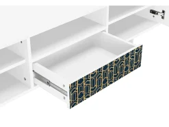 Hot Mueble de TV - 170х59х41 cm - T6 - Golden Empire, Branco Bege
