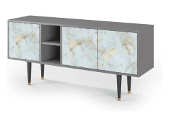 Móvel De Tv* Mueble de TV - 150х69х41 cm - T5 - Golden Waves, Cinza Cinzento