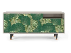 Móvel De Tv| Mueble de TV - 125х56х41 cm - T7 - Gold Ginkgo, Areia Bege
