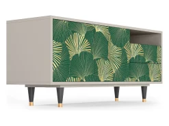 Móvel De Tv| Mueble de TV - 125х56х41 cm - T7 - Gold Ginkgo, Areia Bege