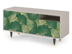 Móvel De Tv| Mueble de TV - 125х56х41 cm - T7 - Gold Ginkgo, Areia Bege