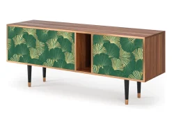 Móvel De Tv* Mueble de TV - 170х69х48 cm - T1 - Gold Ginkgo, Nogueira Castanho