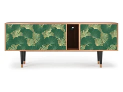 Móvel De Tv* Mueble de TV - 170х69х48 cm - T1 - Gold Ginkgo, Nogueira Castanho