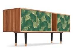 Móvel De Tv* Mueble de TV - 170х69х48 cm - T1 - Gold Ginkgo, Nogueira Castanho