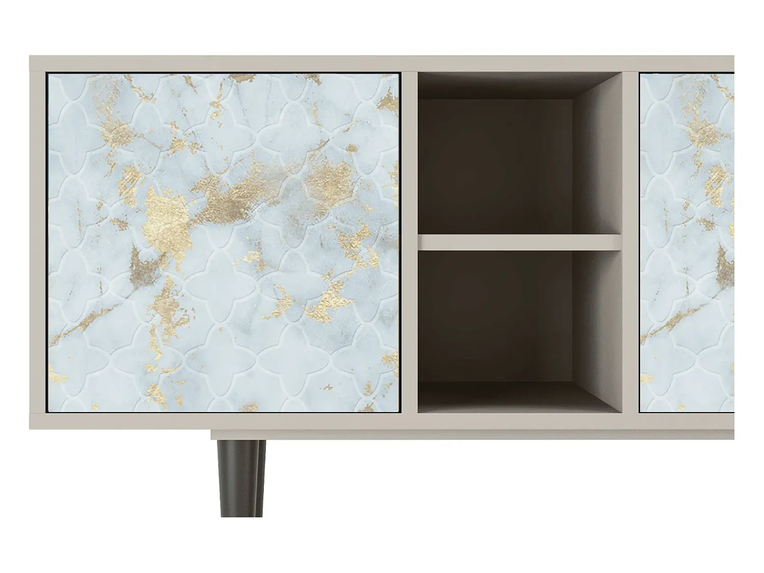 Mueble de TV - 150х69х41 cm - T5 - Golden Waves, Areia^ Móvel De Tv
