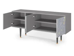 Mueble de TV - 150х69х41 cm - T5 - Golden Smoke, Cinza^ Móvel De Tv